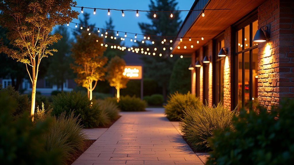 Commercial outdoor lighting design planning and goal setting for business properties